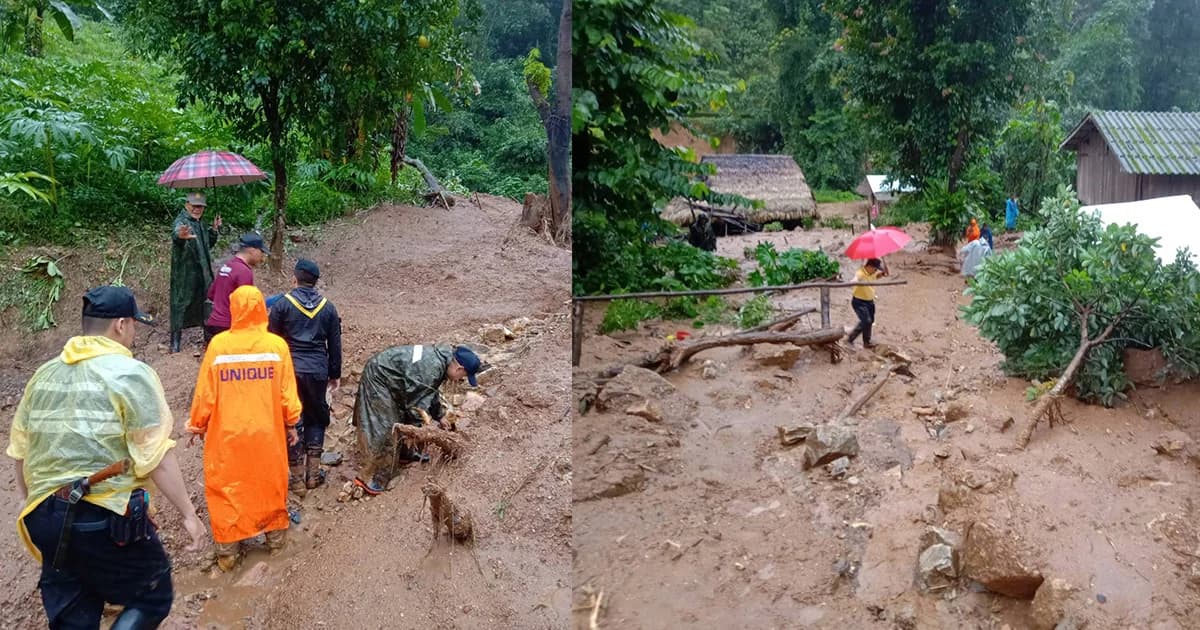 ท่าสองยางอ่วม! ฝนหนักดินโคลนถล่ม บ้านพังเสียหาย 5 หลัง ปิดทับเส้นทางหลายจุด
