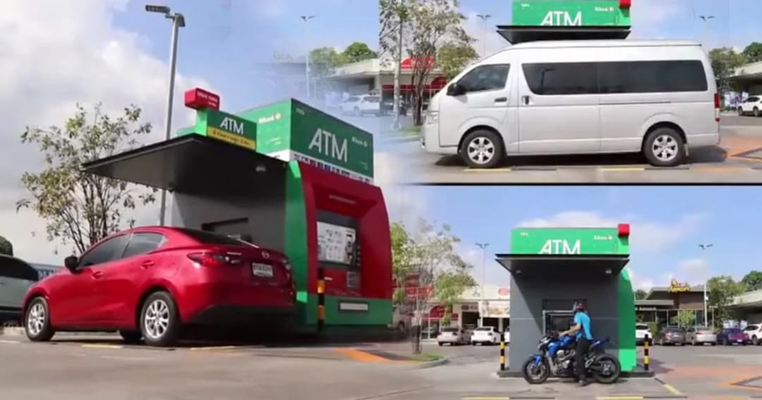 เปิดตัวนวัตกรรม  ATM Drive Thru เครื่องแรก ในปั๊มน้ำมันย่าน ถ.บรมราชชนนี