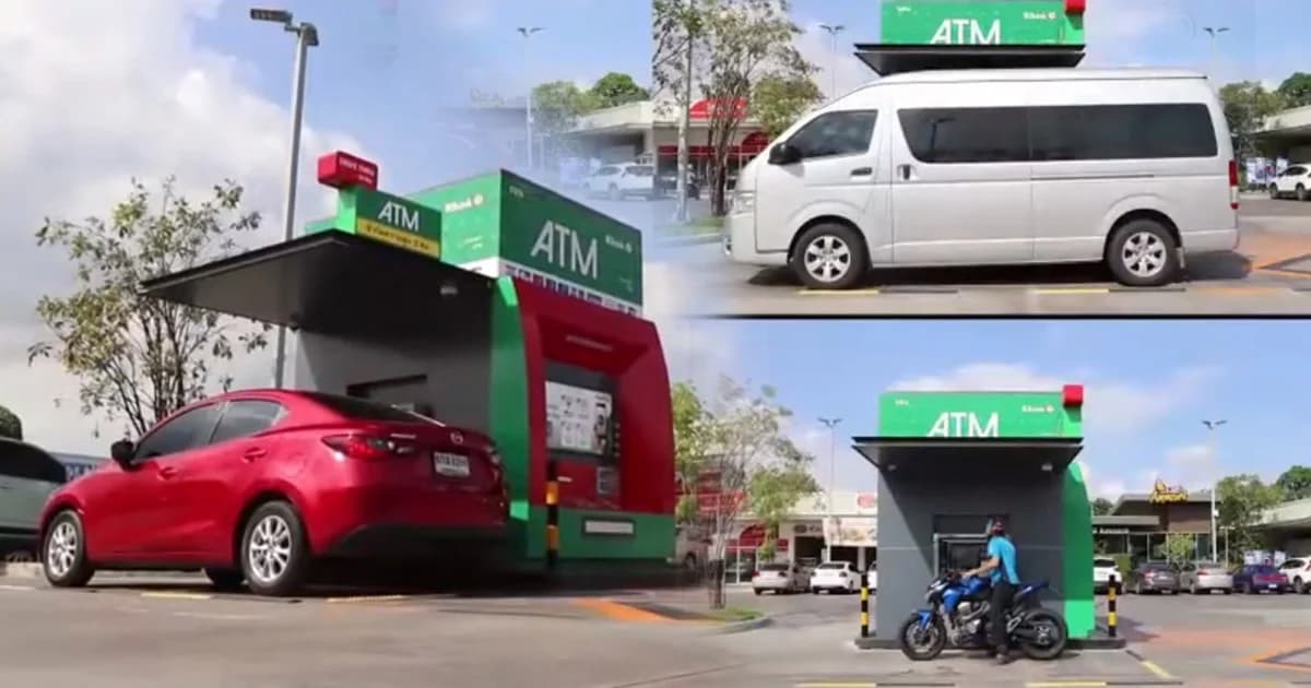 เปิดตัวนวัตกรรม ATM Drive Thru เครื่องแรก ในปั๊มน้ำมันย่าน ถ.บรมราชชนนี