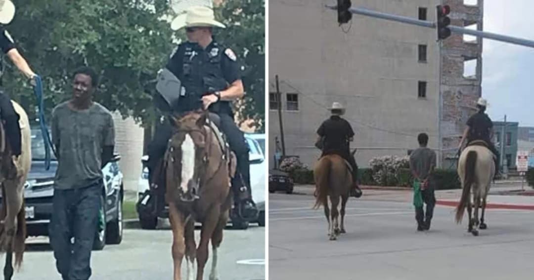 ตำรวจเท็กซัสขอโทษสังคม หลังมีภาพหหลุดตำรวจผิวขาวขี่ม้าจูงชายผิวสี