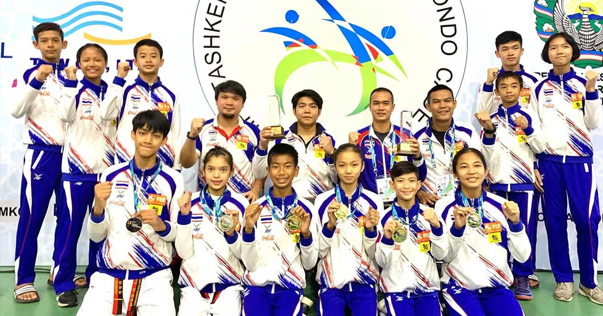 นักกีฬาเทควันโดทีมชาติรุ่นจิ๋วคว้าชัยแมทชิงแชมป์โลก 3 เหรียญทอง 3 เหรียญเงิน