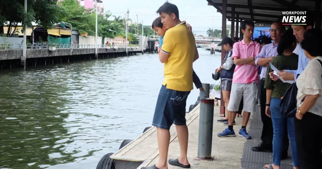 รมช.อธิรัฐ พาลูกเมียดูสภาพจริงเรือคลองแสนแสบ