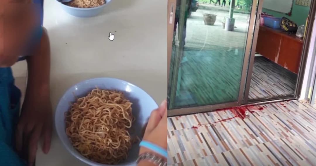 ปาเลือดขู่ครูสาว! คาดปมแฉอาหารกลางวันไม่ได้คุณภาพ รร.แจงผัดบะหมี่เปล่าแค่สุดวิสัย