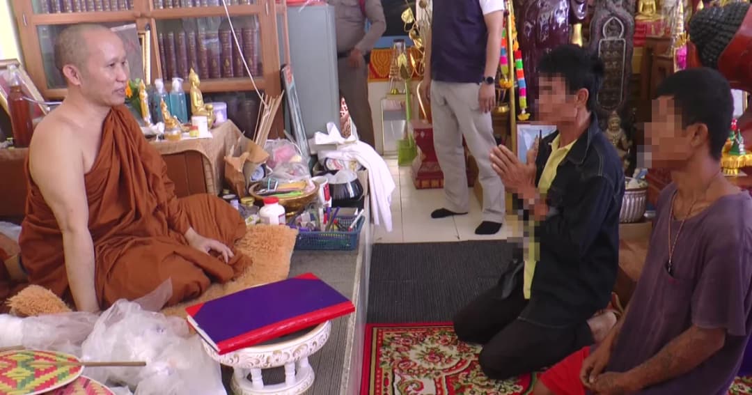 รวบ 2 โจรขโมยเงินวัดเสพยา ส่งทำแผน-ให้พระเทศน์สอน