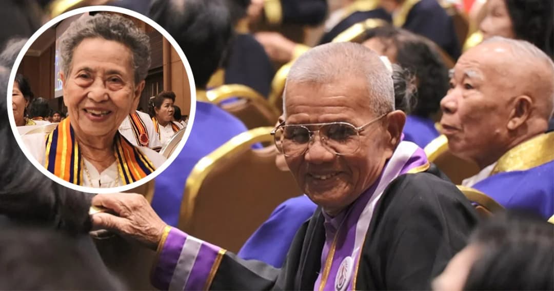 ลูกหลานแห่ยินดี ! ผู้สูงวัยกว่า 700 คน ปลื้ม รับปริญญาชีวิต บัณฑิตปัจฉิมวัย