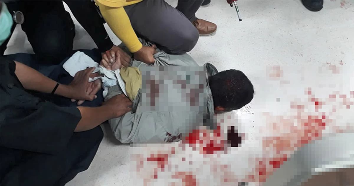 ชายวัย 63 คลั่ง บุกแทงภรรยาคาหอผู้ป่วยกลาง รพ. อาการสาหัส