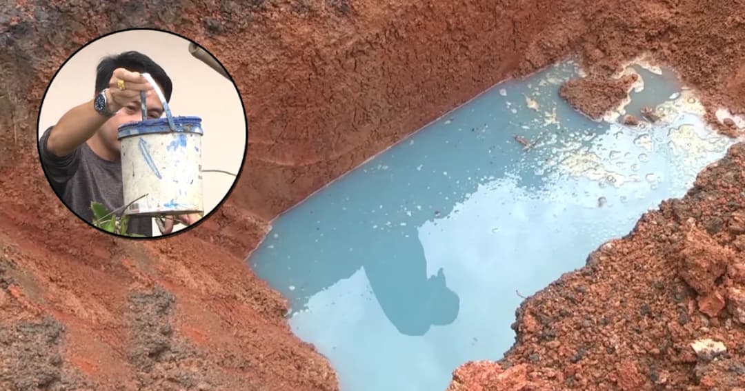 เลิกแตกตื่น ‘บ่อน้ำสีฟ้า’ อาจเกิดจากสีทาบ้าน