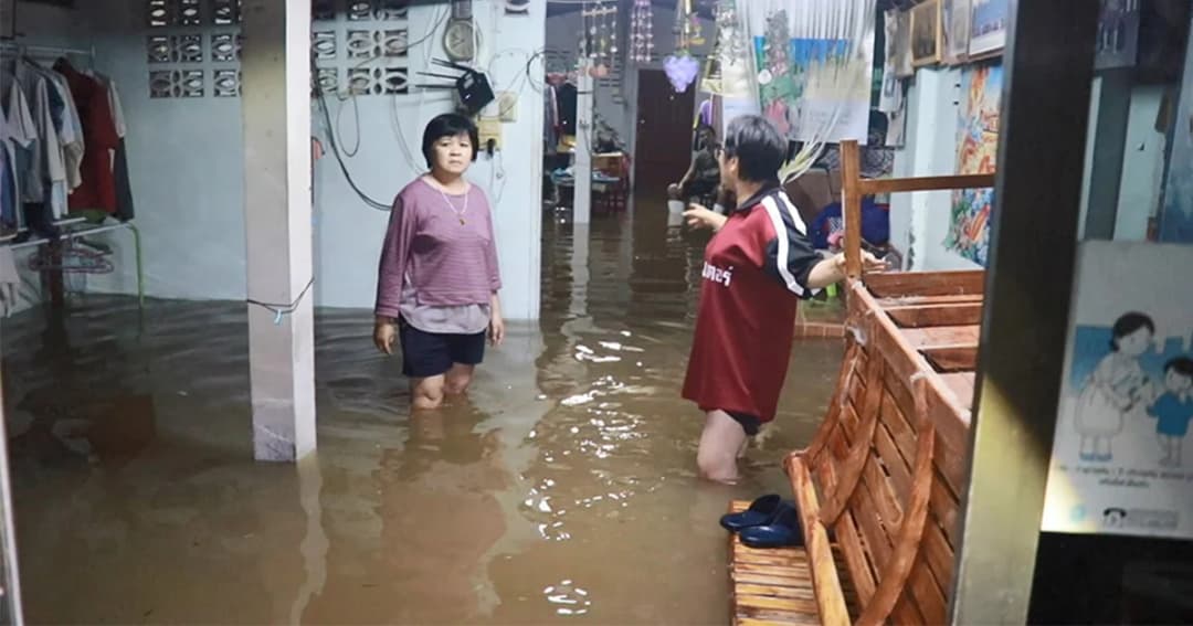 โพดุล แผลงฤทธิ์ต่อเนื่อง กระหน่ำอำนาจเจริญ น้ำท่วมถนน บ้านเรือน ปชช.