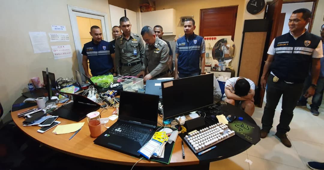 รวบ 19 คนจีนเปิดบ่อนออนไลน์พบเงินหมุนเวียนวันละ 8 ล้าน