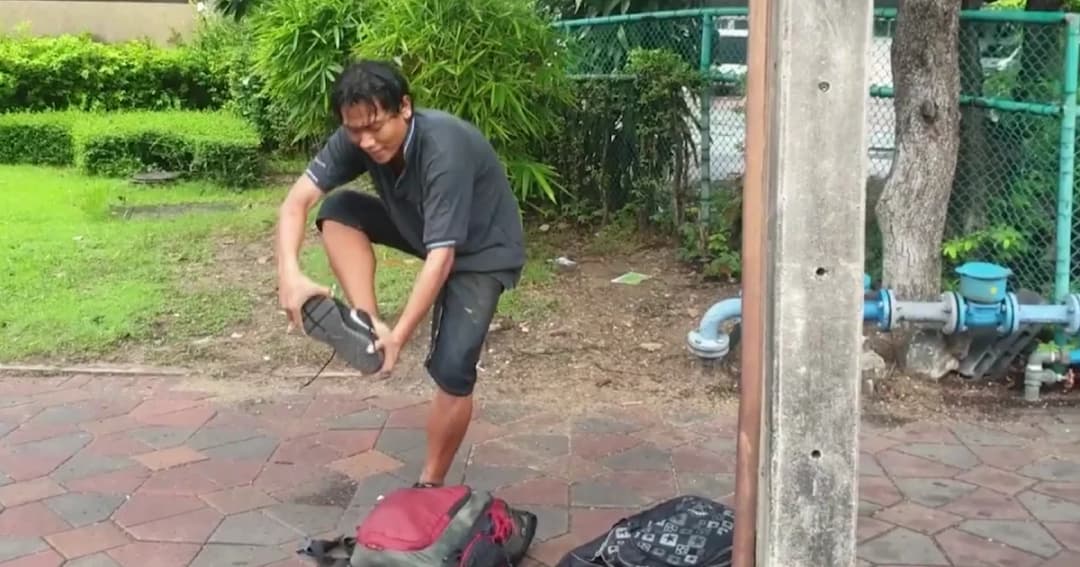 เตือนภัย! ออกกำลังกายที่สวนลุมระวังถูกขโมยรองเท้า