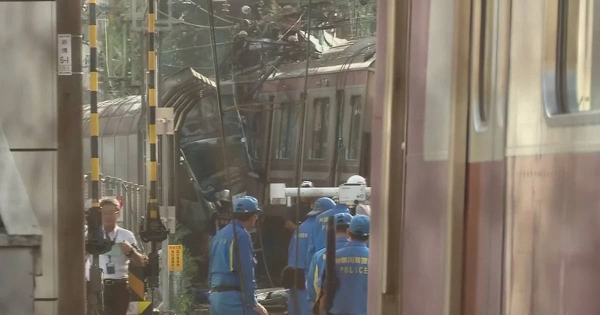 รถไฟชนประสานงารถบรรทุก กลางเมืองโยโกฮาม่า ญี่ปุ่น ดับ 1 เจ็บ 35 คน