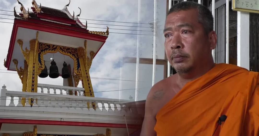 หนุ่มหัวร้อน โมโหพระตีระฆังทำวัดเย็นเสียงดัง รัวหมัดชกหน้าพระจนตามัว