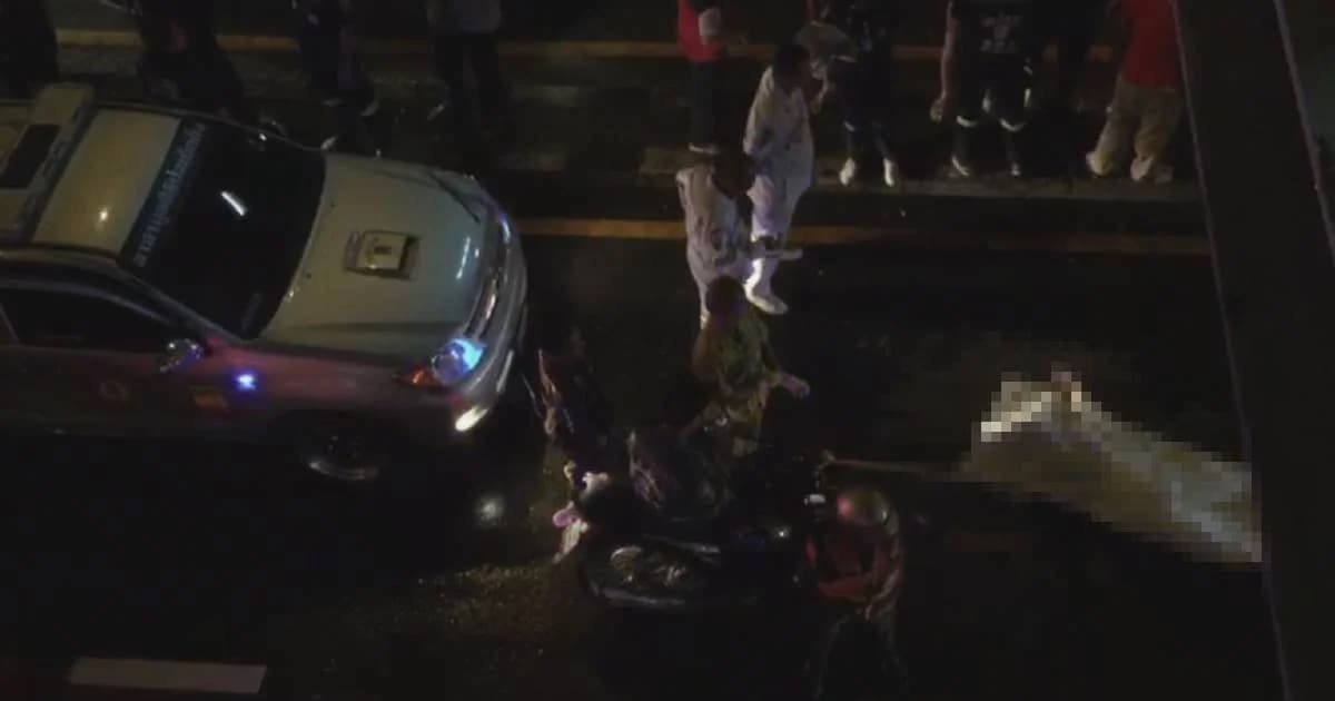 หนุ่มสมัครงานวันแรกเครียดปัญหาชีวิต ดิ่งสะพานลอยดับ