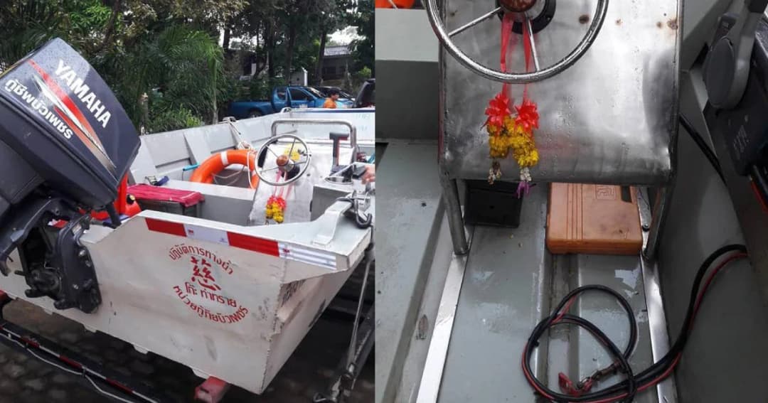 กู้ภัยสุดช้ำ! ถูกโจรขโมยแบตเตอรี่เรือ จอดในวัดหลังออกช่วยน้ำท่วม จ.อุบลราชธานี