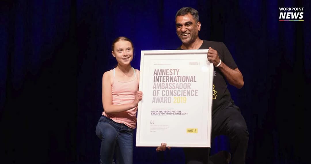 “เกรต้า” รับรางวัลทูตแห่งการสร้างความตระหนักรู้