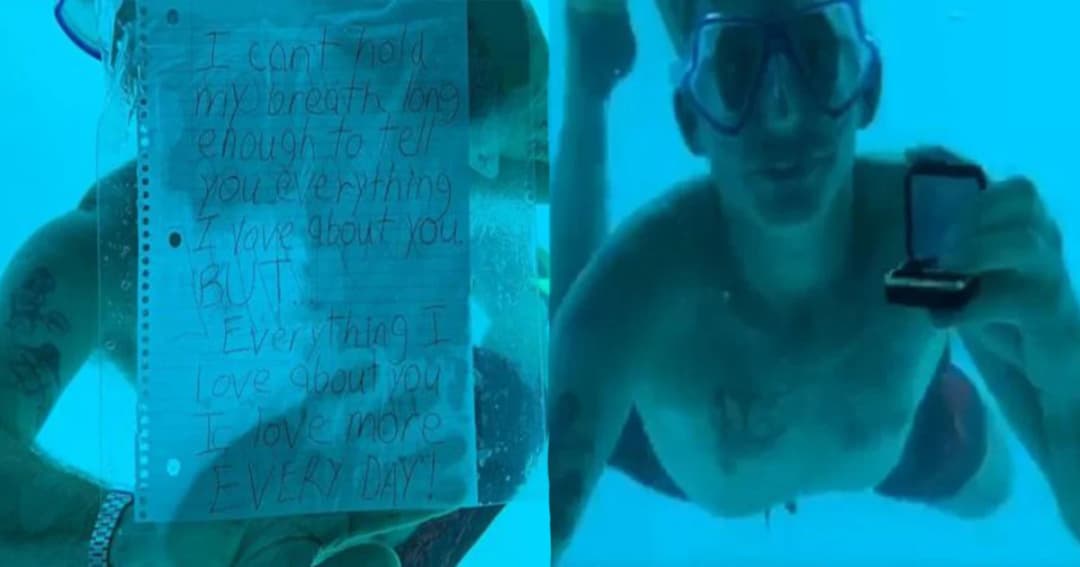 หนุ่มอเมริกันเซอร์ไพรส์ดำน้ำขอแฟนแต่งงาน สุดท้ายจมน้ำดับ