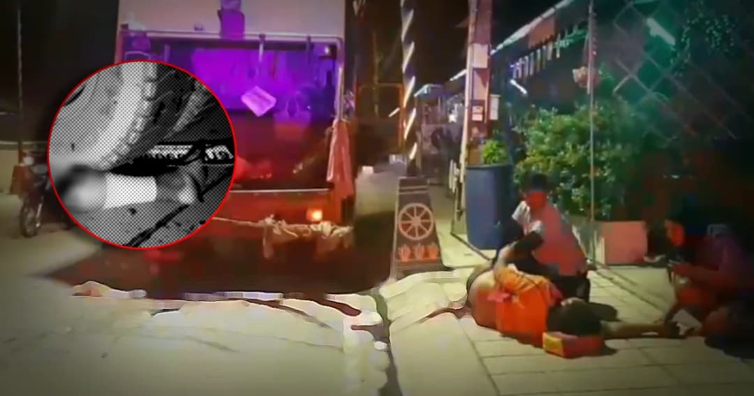 สาวซิ่งเก๋งข้ามเลนชนท้ายรถเก็บขยะพนักงานขาขาด