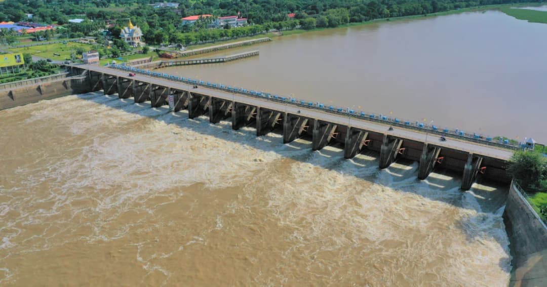 กรมชลประทานทยอยส่งน้ำเข้าทุ่งรับน้ำ-แก้มลิงลุ่มน้ำเจ้าพระยา