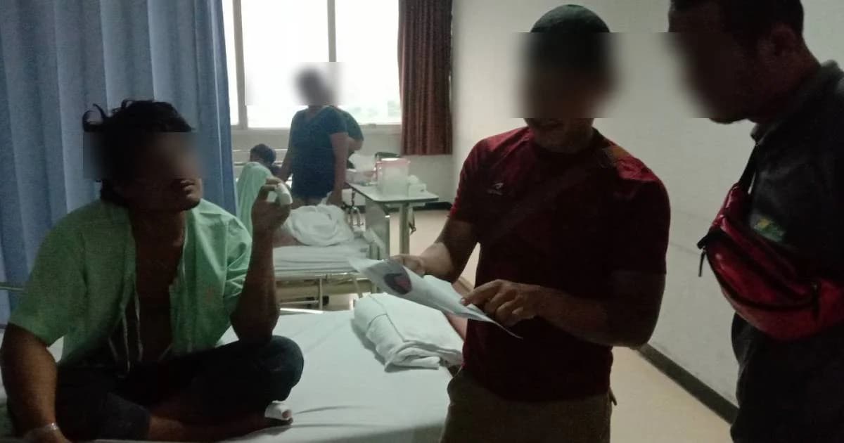 กองปราบรวบคา รพ. พ่อค้ายาบ้าขี่จยย.หนีตร. ร่วงตกน้ำ ลักรถคนรู้จักหนีไปล้มเจ็บ