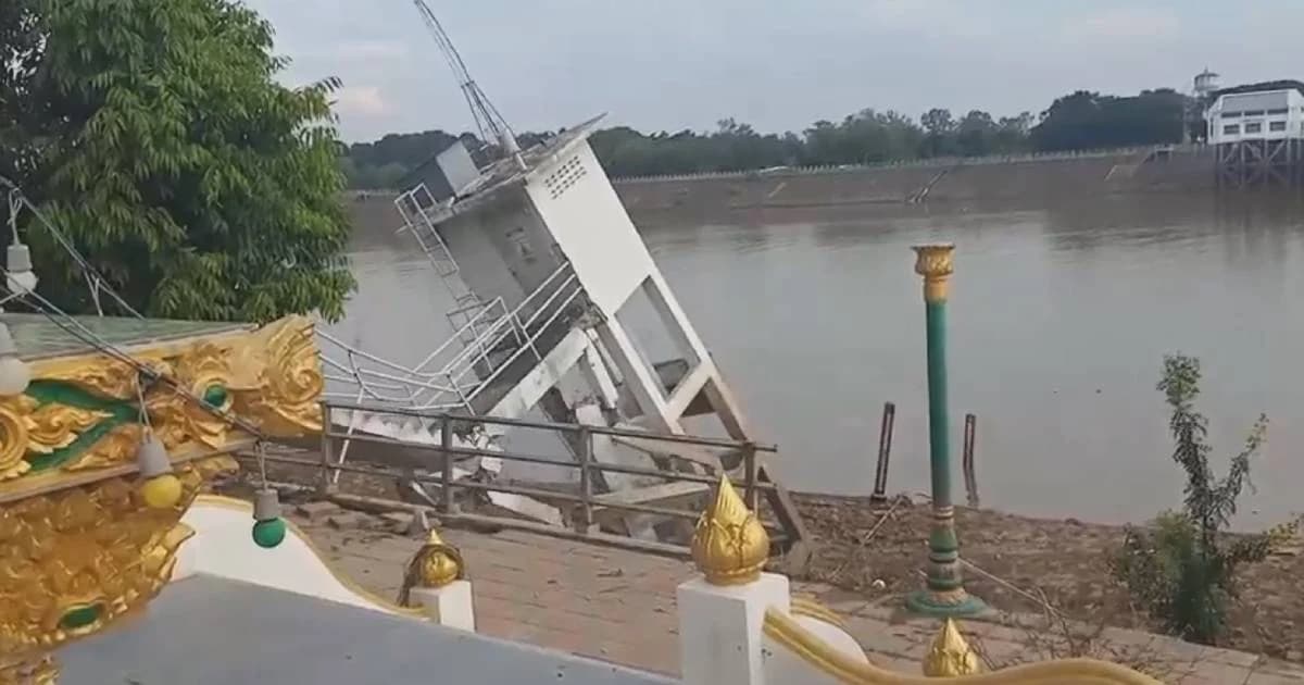 ระทึก! ชาวบ้านอุบลฯหนีตาย หลังตลิ่งริมแม่น้ำมูลทรุด