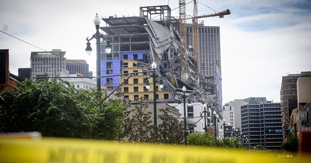 โรงแรมในนิวออร์ลีนถล่ม ดับ 1 ราย บาดเจ็บหลายสิบคน