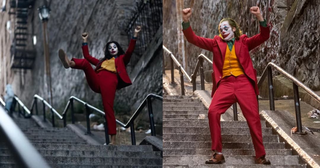 แฟนหนังจำนวนมากตามรอยถ่ายรูปที่บันไดโจ๊กเกอร์