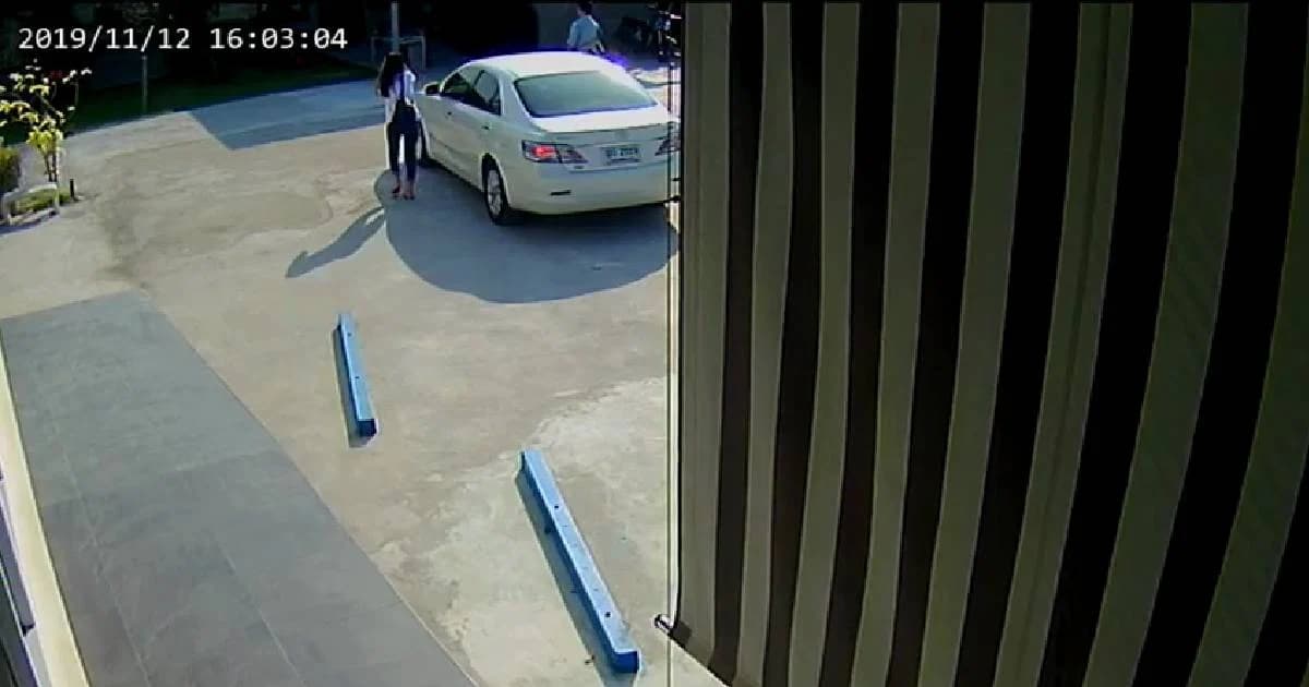 วงจรปิดภาพ นศ.สาว ก่อนโดนมอมยาย่านลาดกระบัง