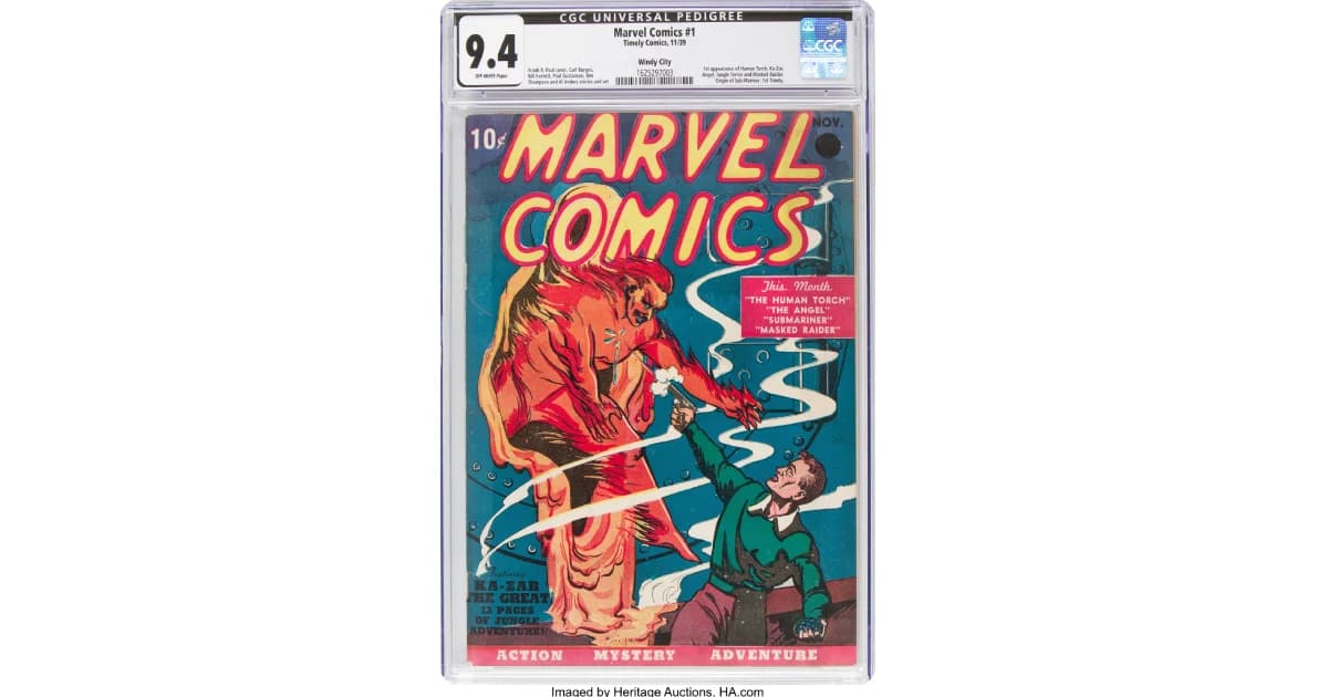 หนังสื่อการ์ตูนมาร์เวลที่วางขายเมื่อ 80 ปีที่แล้วถูกประมูลในราคา 39 ล้านบาท