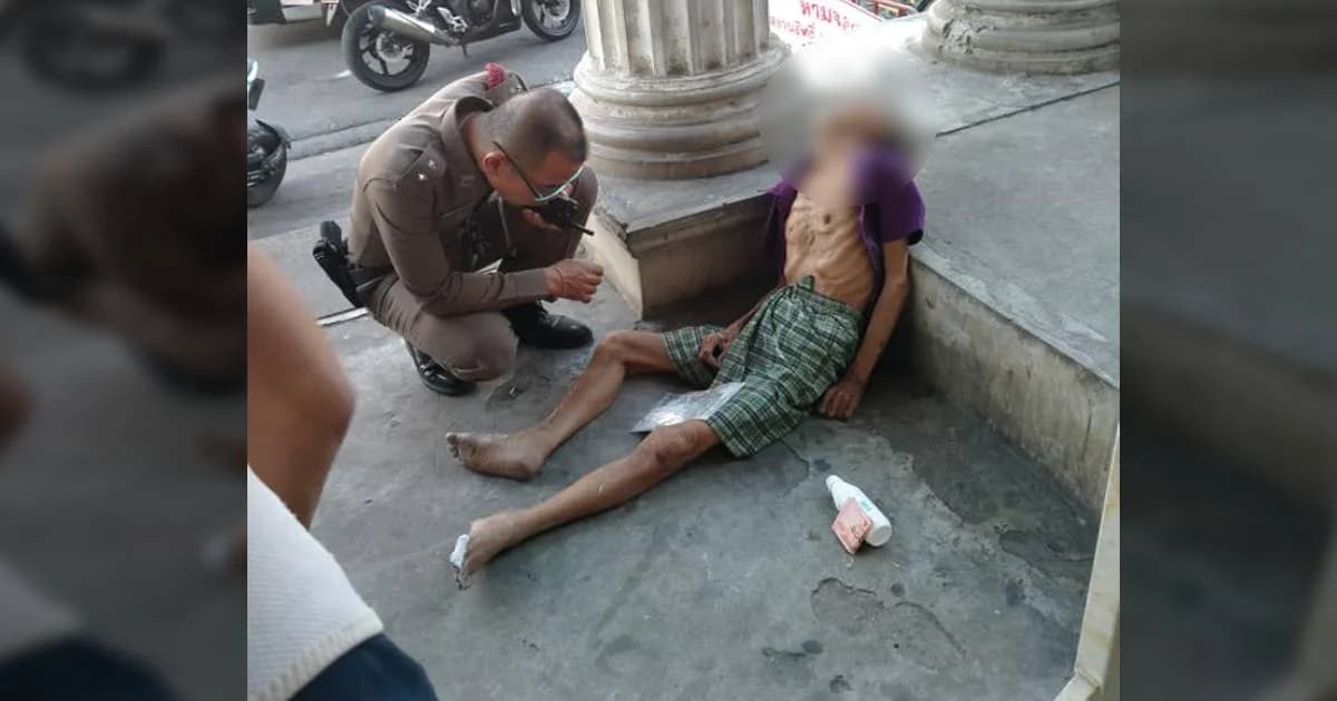 ชายชราปริศนาสิ้นใจหน้าคอนโดฯ ยาธาตุน้ำขาวหกเลอะพื้น