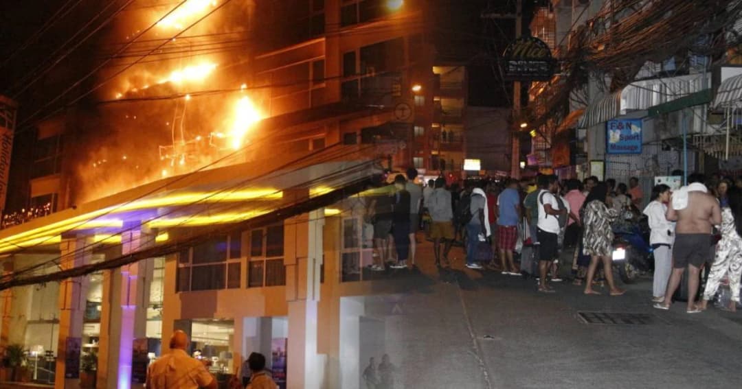 ระทึก! ไฟไหม้รร.กลางเมืองพัทยา นักท่องเที่ยว 400 ชีวิต หนีตาย