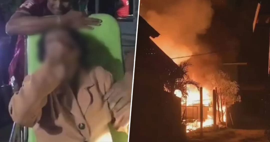 ตายายหนีตายกลางดึก ทีวีระเบิด ไฟไหม้บ้านวอดทั้งหลัง