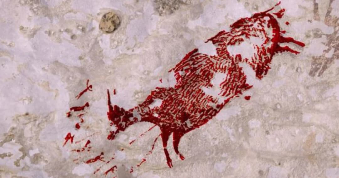 นักโบราณคดีออสเตรเลียพบภาพวาดสัตว์อายุราว 44,000 ปี บนเกาะซูลาเวซี