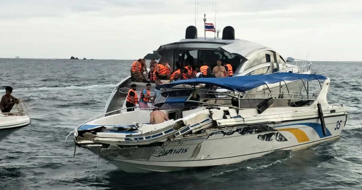 ระทึก ! เรือสปีดโบ๊ตชนเรือยอชต์กลางทะเลใกล้เกาะไข่ จ.พังงา เจ็บอื้อ นายท้ายดับ
