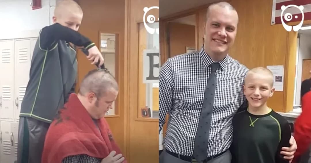 ครูใหญ่ให้เด็กที่ถูกบูลลี่ในโรงเรียนโกนหัวตัวเอง