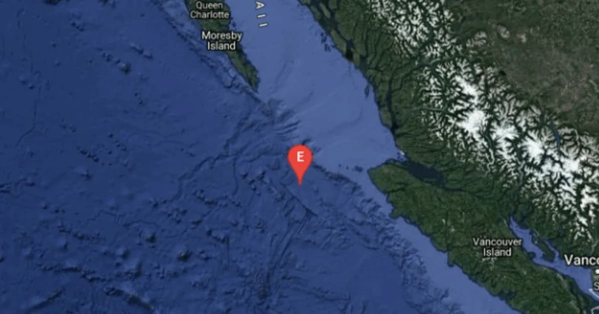 เกิดเหตุแผ่นดินไหว 6.2 นอกชายฝั่งรัฐบริติชโคลัมเบีย