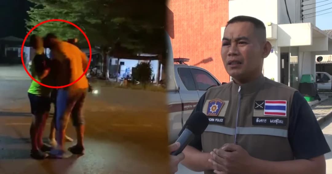 ชายเมา ไม่เชื่อหนุ่มแต่งชุดกีฬาเป็น ตร.จริง เอาหัวโขกเบ้าตา