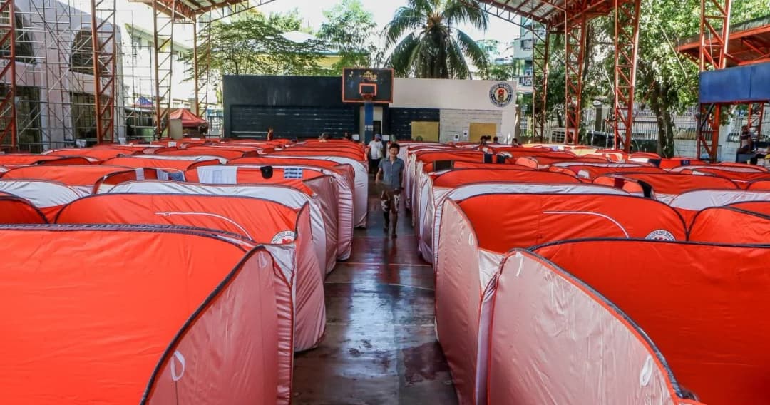 ฟิลิปปินส์จัดเต็นท์รองรับคนเร่ร่อน ลดการระบาดของโควิด-19