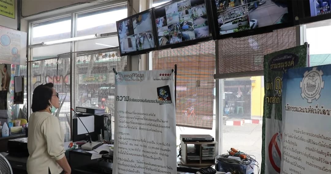 กล้องวงจรปิดตามดู ไม่ใส่หน้ากากประกาศออกไมค์ไม่ให้เข้าตลาด