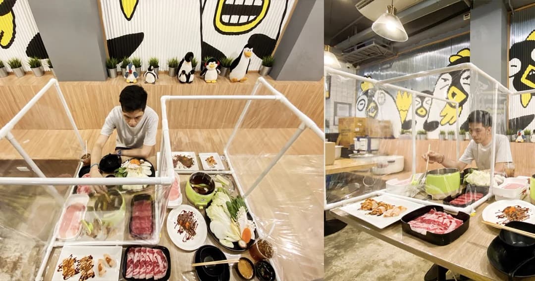 ไอเดียจาก Penguin Eat Shabu ฉากกั้นชาบูแยกหม้อ ลงทุนแค่ 300 บาท
