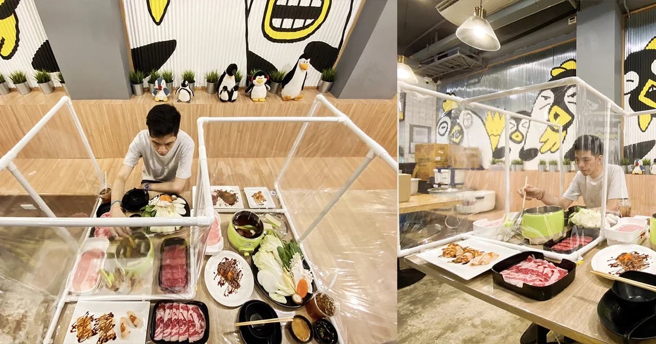 ไอเดียจาก Penguin Eat Shabu ฉากกั้นชาบูแยกหม้อ ลงทุนแค่ 300 บาท
