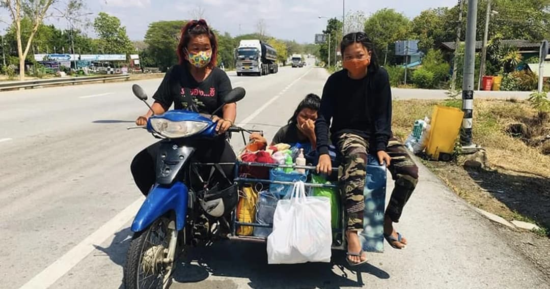 ไม่มีนักท่องเที่ยวไม่มีขยะให้เก็บขาย ขี่รถพ่วงข้างจากพัทยากลับเชียงราย