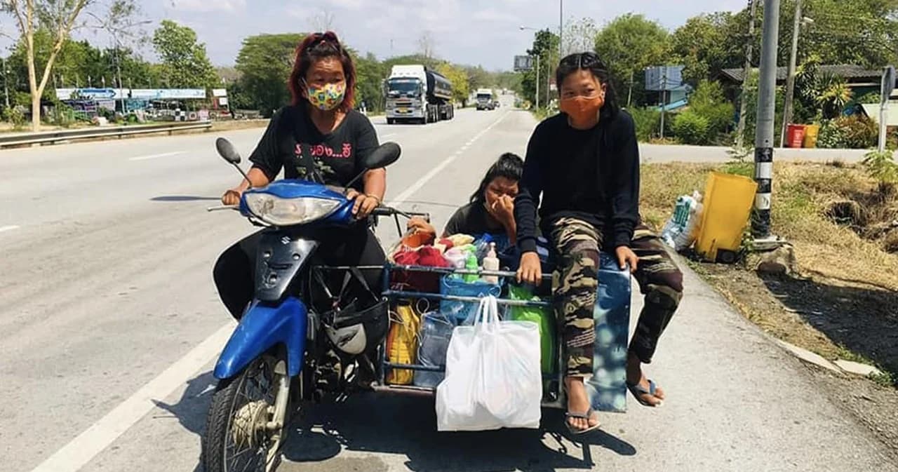 ไม่มีนักท่องเที่ยวไม่มีขยะให้เก็บขาย ขี่รถพ่วงข้างจากพัทยากลับเชียงราย