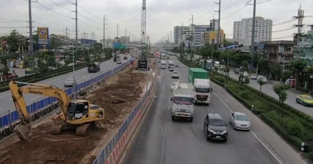 ก่อสร้างขยายถนนพระราม 2 ใกล้เสร็จแล้ว คาดเดือน ธ.ค. ปีนี้