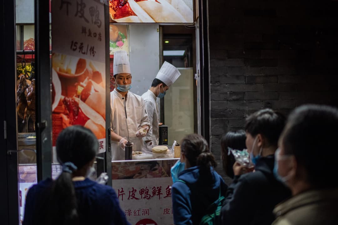 จีน ร้านอาหาร เศรษฐกิจ AFP1063