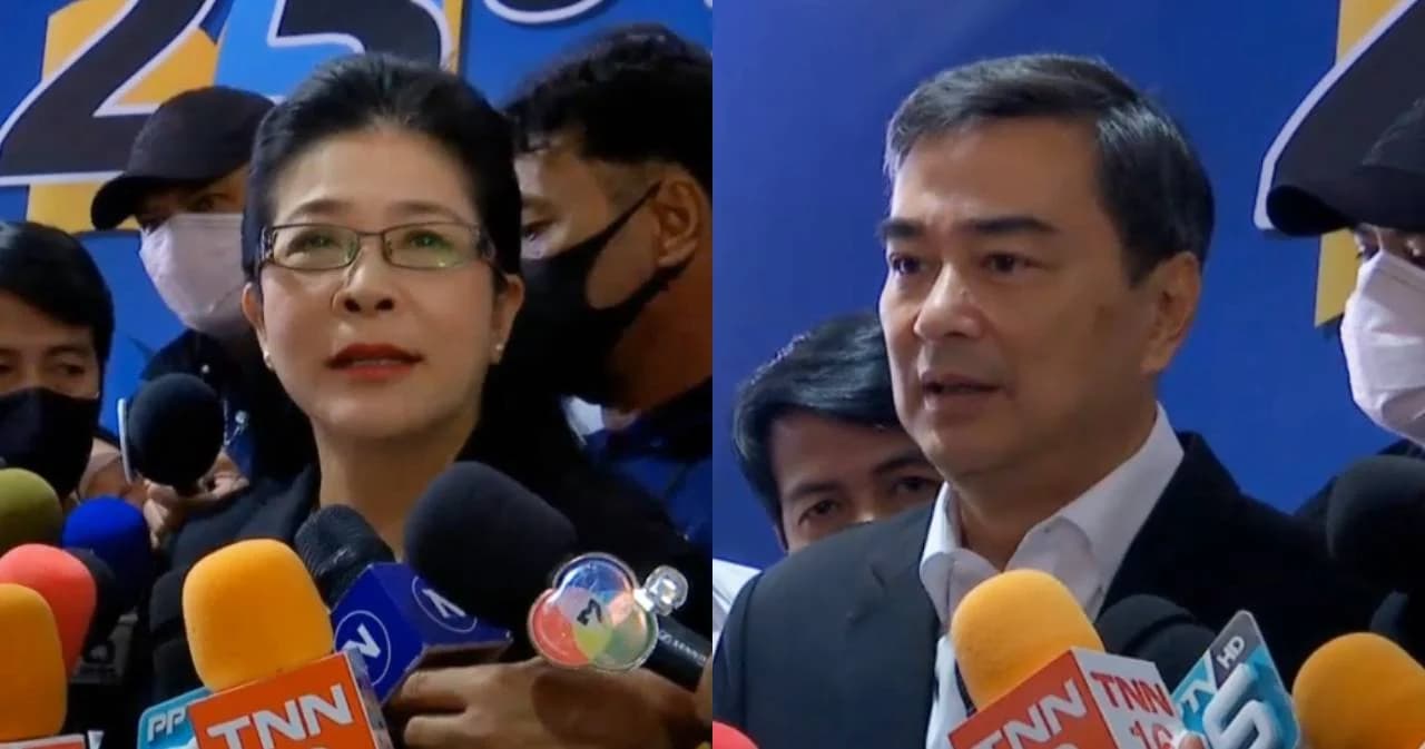 ‘อภิสิทธิ์-คุณหญิงสุดารัตน์’ หนุนรัฐบาลพล.อ.ประยุทธ์ รับร่างรธน.ทั้ง 7 ฉบับ