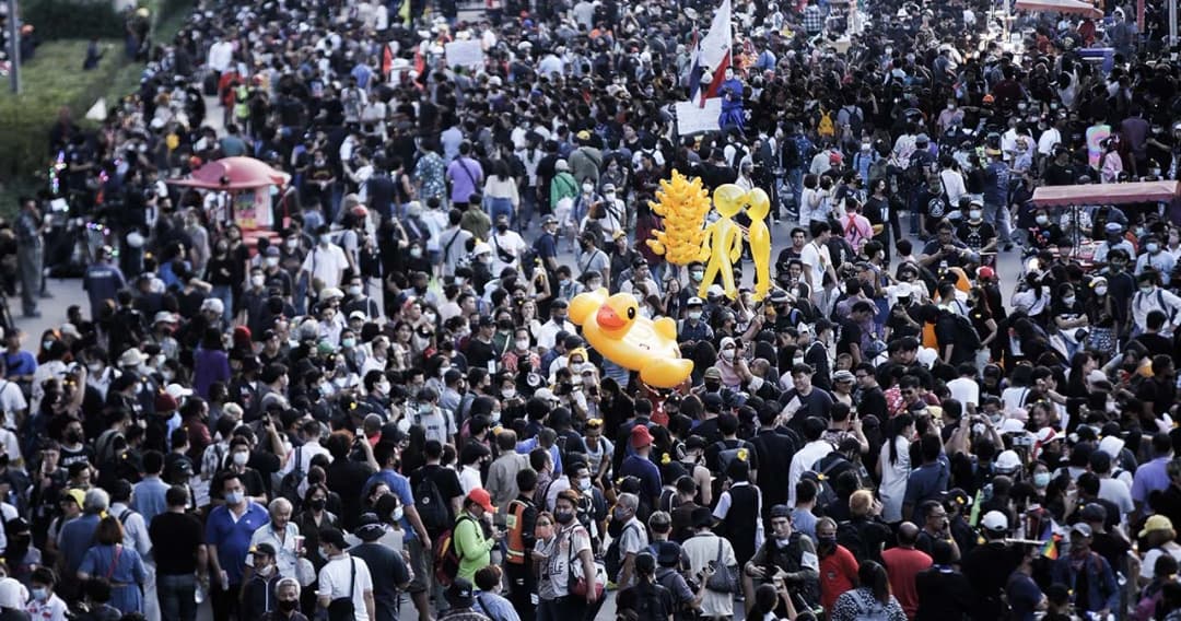 ม็อบราษฎรนัดรวมตัว MRT ศูนย์ราชการนนทบุรี-อิมพีเรียลสำโรง ตร.แนะเลี่ยงเส้นทาง