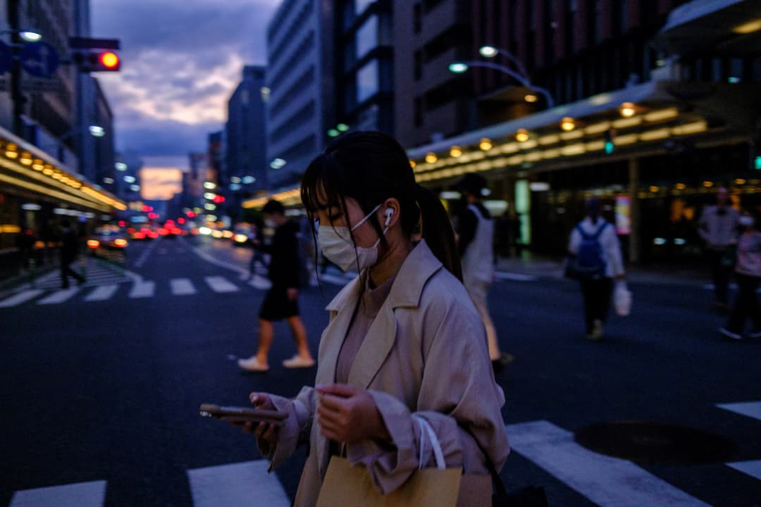ผู้หญิง ญี่ปุ่น หน้ากาก โควิด-19 AFP1163