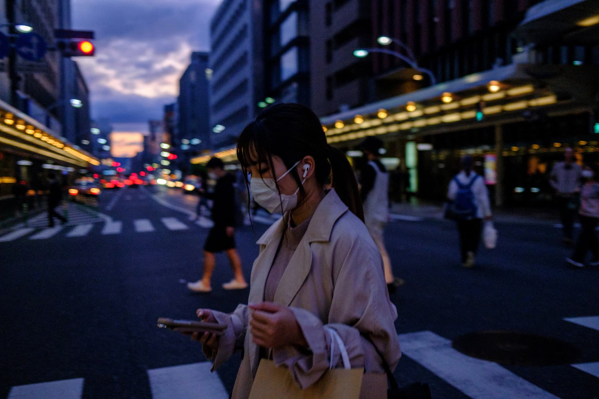 ผู้หญิง ญี่ปุ่น หน้ากาก โควิด-19 AFP1163