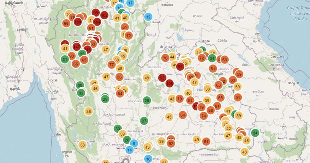 ฝุ่นจิ๋ว PM2.5 ภาคเหนือเกินค่ามาตรฐาน ขณะที่วันนี้กทม.- ปริมณฑล อากาศดีขึ้น
