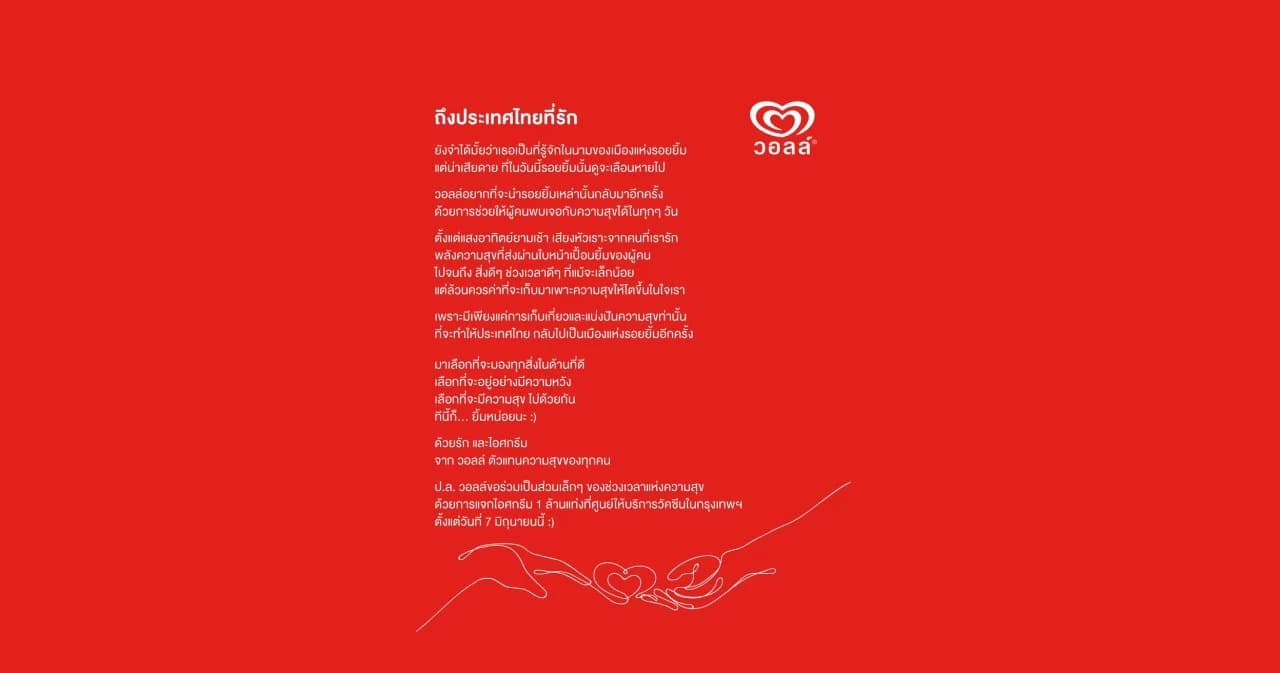 จดหมายจากวอลล์ส่งถึงประเทศไทยที่รัก